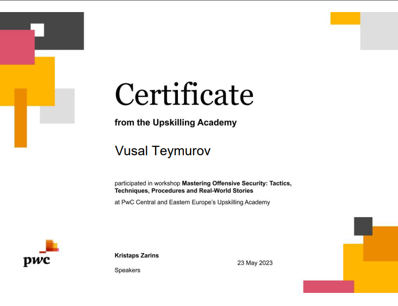 Mastering Offensive Security Certificate
